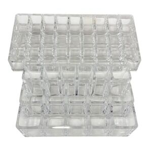 (2) Bino Clear Acrylic Lipstick Compartment Makeup‎ Organizer 16 & 36